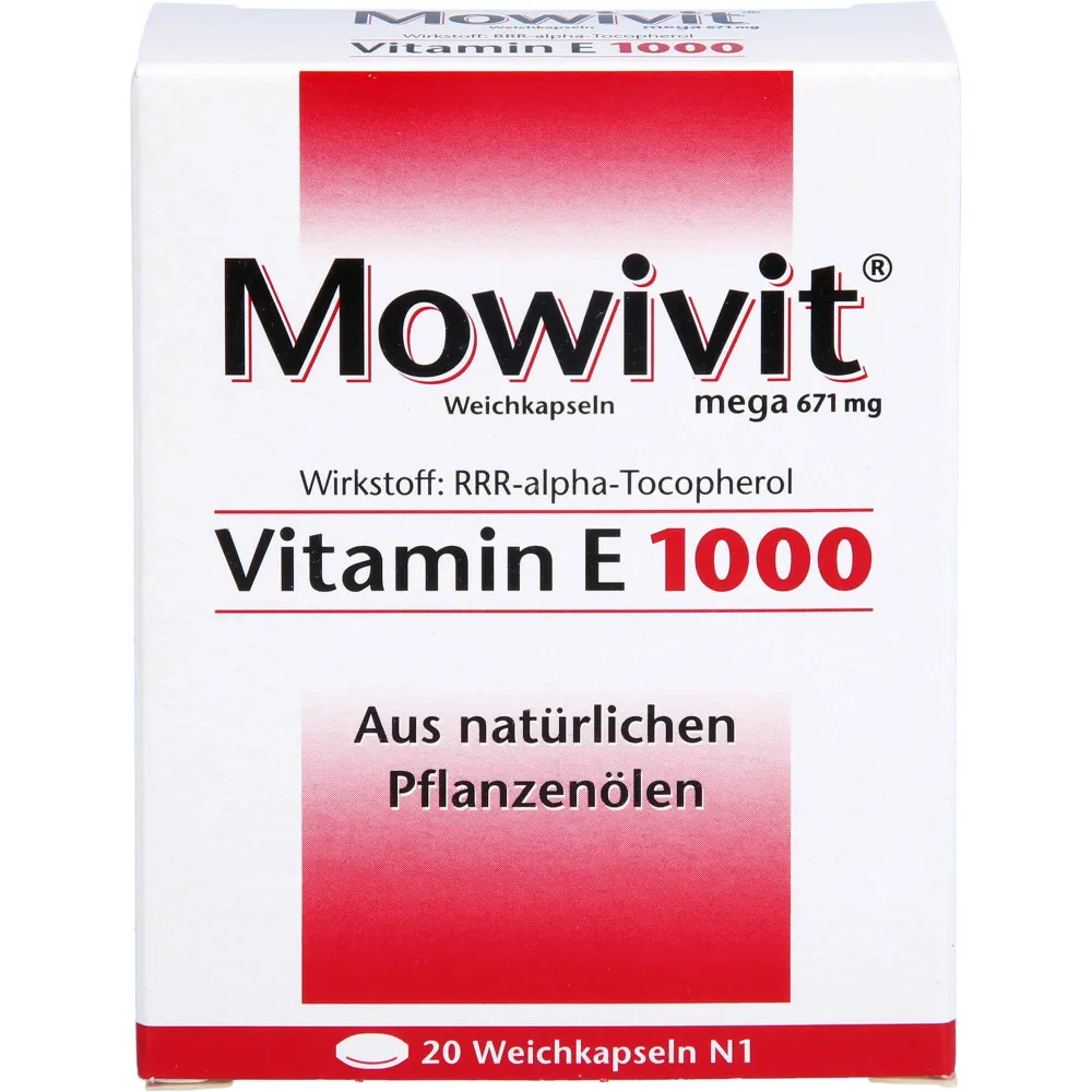 Mowivit Vitamin E 1000 Kapseln 20 St