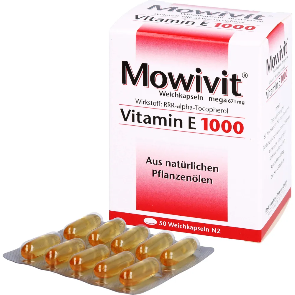 Mowivit Vitamin E 1000 Kapseln 50 St