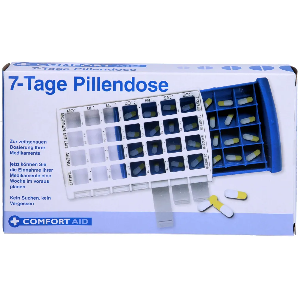 Pillendose f.7 Tage m.28 Fächern 1 St