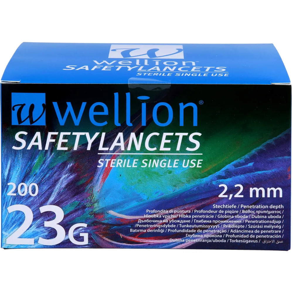 Wellion Safetylancets 23 G Sicherheitseinmallanz. 200 St