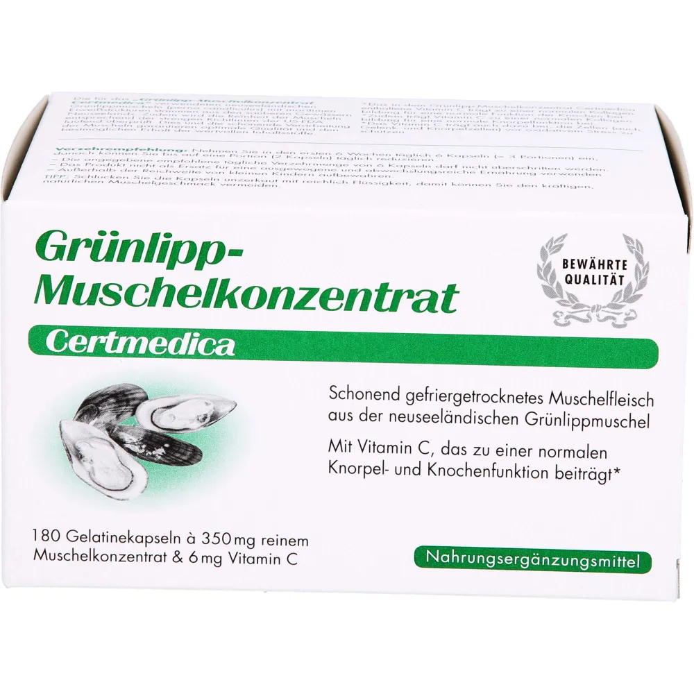 Grünlippmuschel Konzentrat Kapseln 180 St