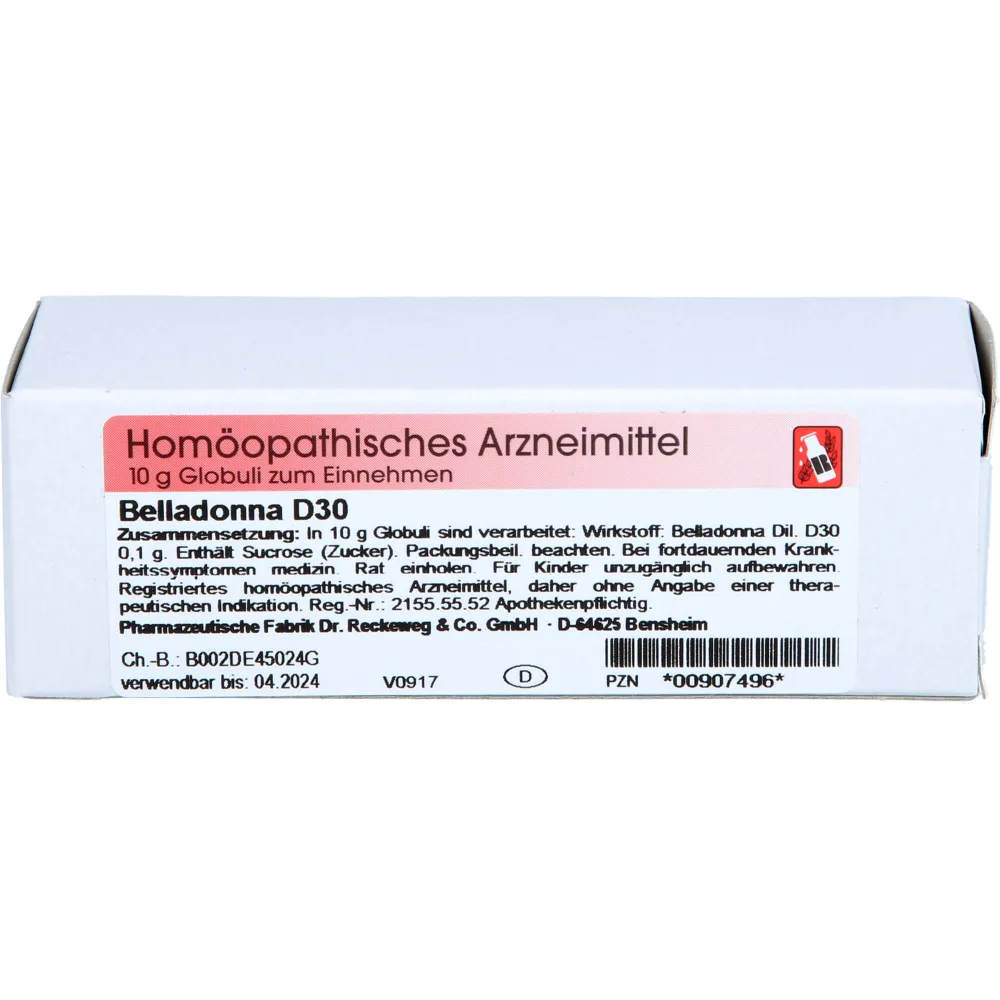 Belladonna D 30 Globuli 10 g