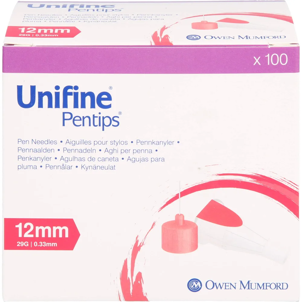 Unifine Pentips Kanüle 29 G 12 mm 100 St