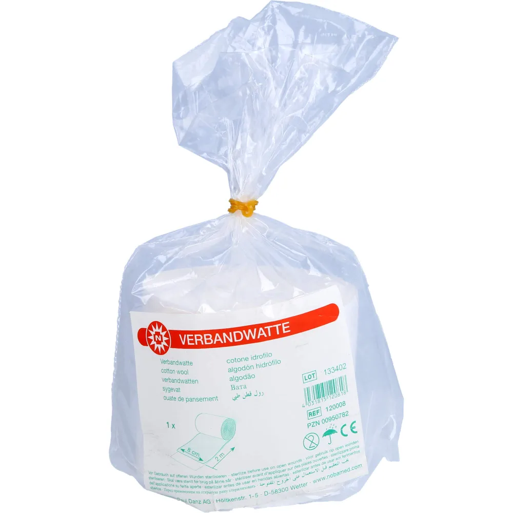 Verbandwatte gerollt 8 cmx2 m 1 St
