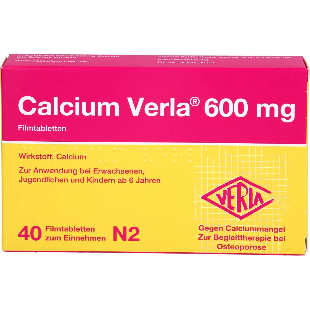 Calcium Verla 600 mg Filmtabletten 40 St