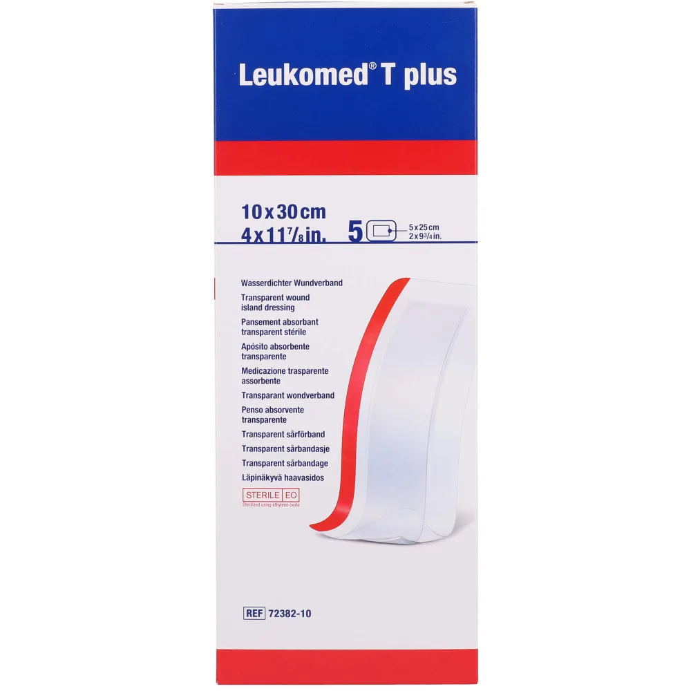Leukomed transp.plus sterile Pflaster 10x30 cm 5 St