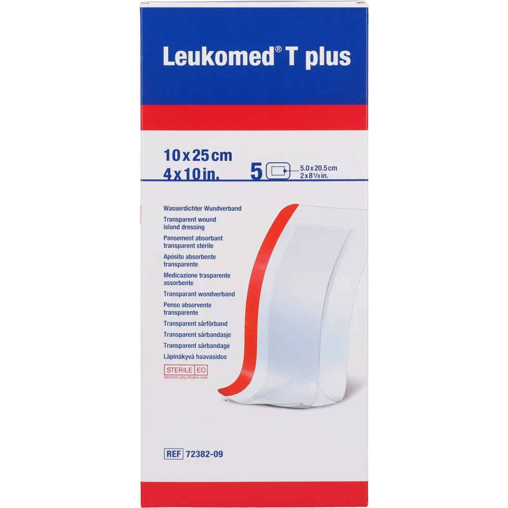 Leukomed transp.plus sterile Pflaster 10x25 cm 5 St
