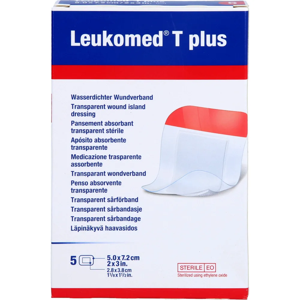 Leukomed transp.plus sterile Pflaster 5x7,2 cm 5 St