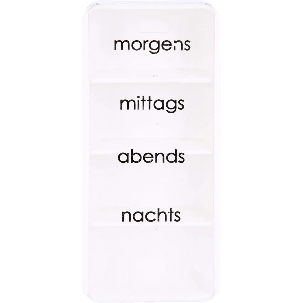 Tablettendose mo/mi/ab/na m.Blindenschrift 1 St