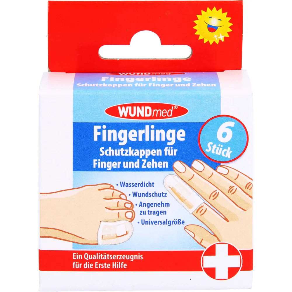 Fingerling Schutzkappen für Finger und Zehen 6 St