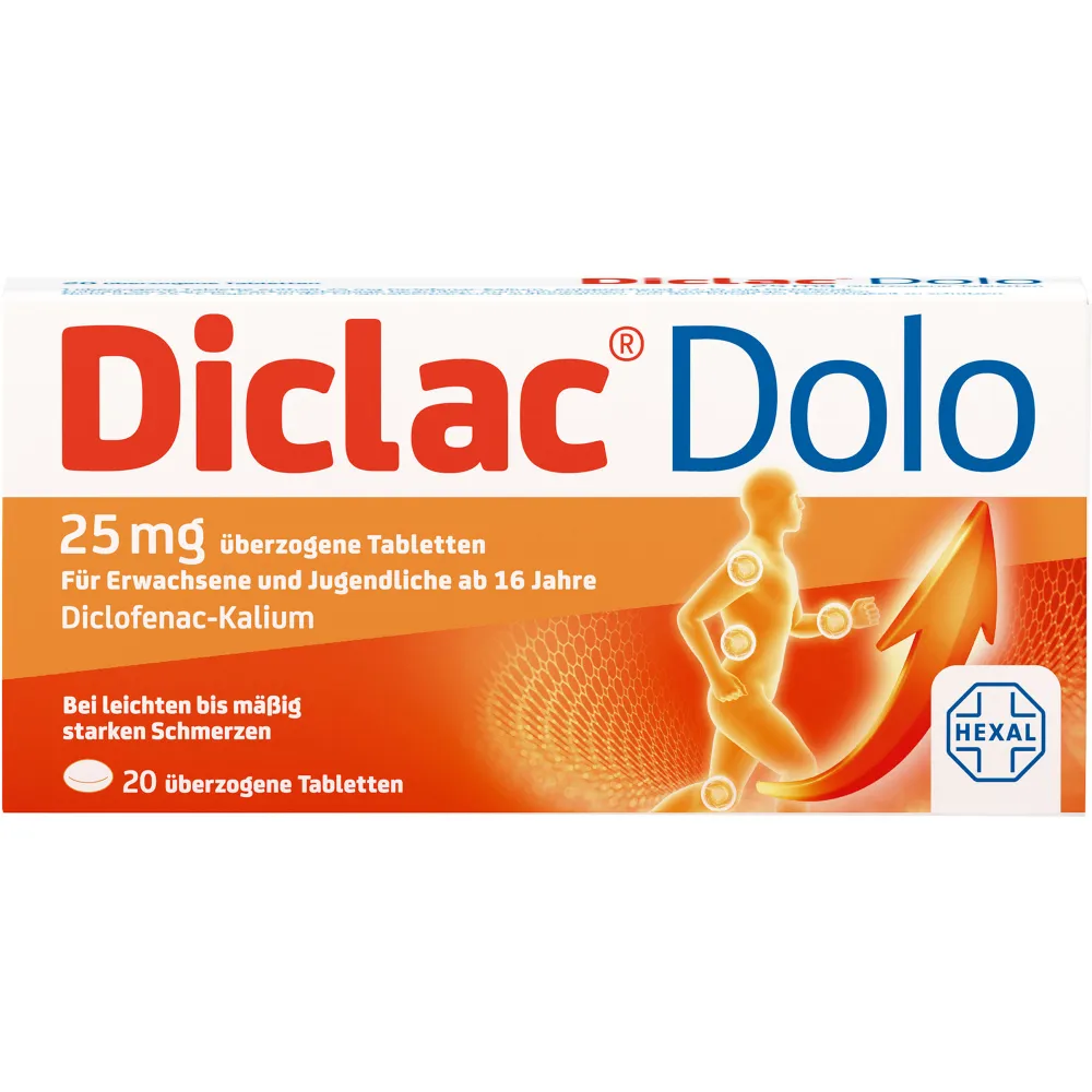 Diclac Dolo 25 mg überzogene Tabletten 20 St