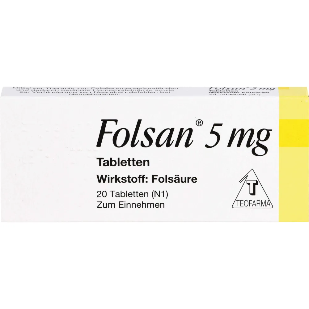 Folsan 5 mg Tabletten 20 St