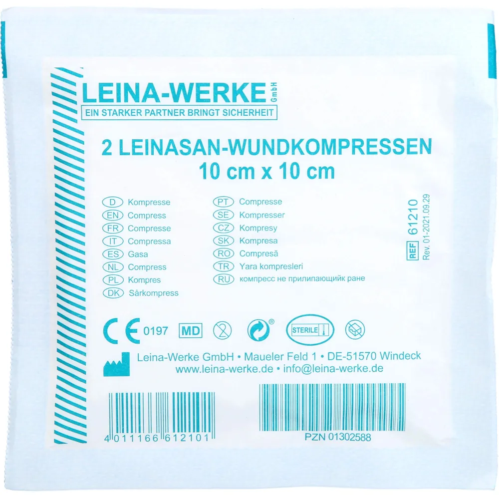 Leina Wundkompressen 10x10 cm steril 2 St