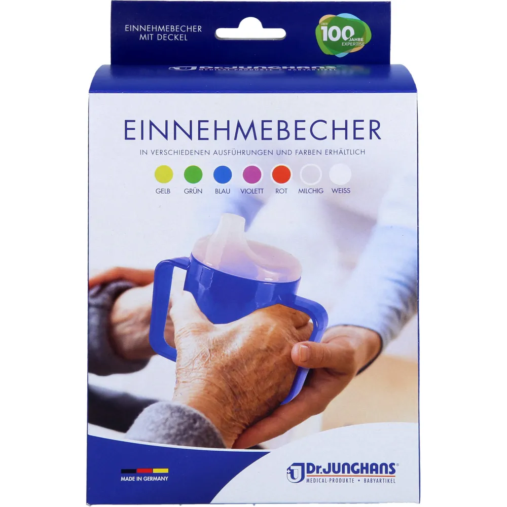 Einnehmebecher m.2 Griffen+2 Deck.4+8+12mm milchig 1 St