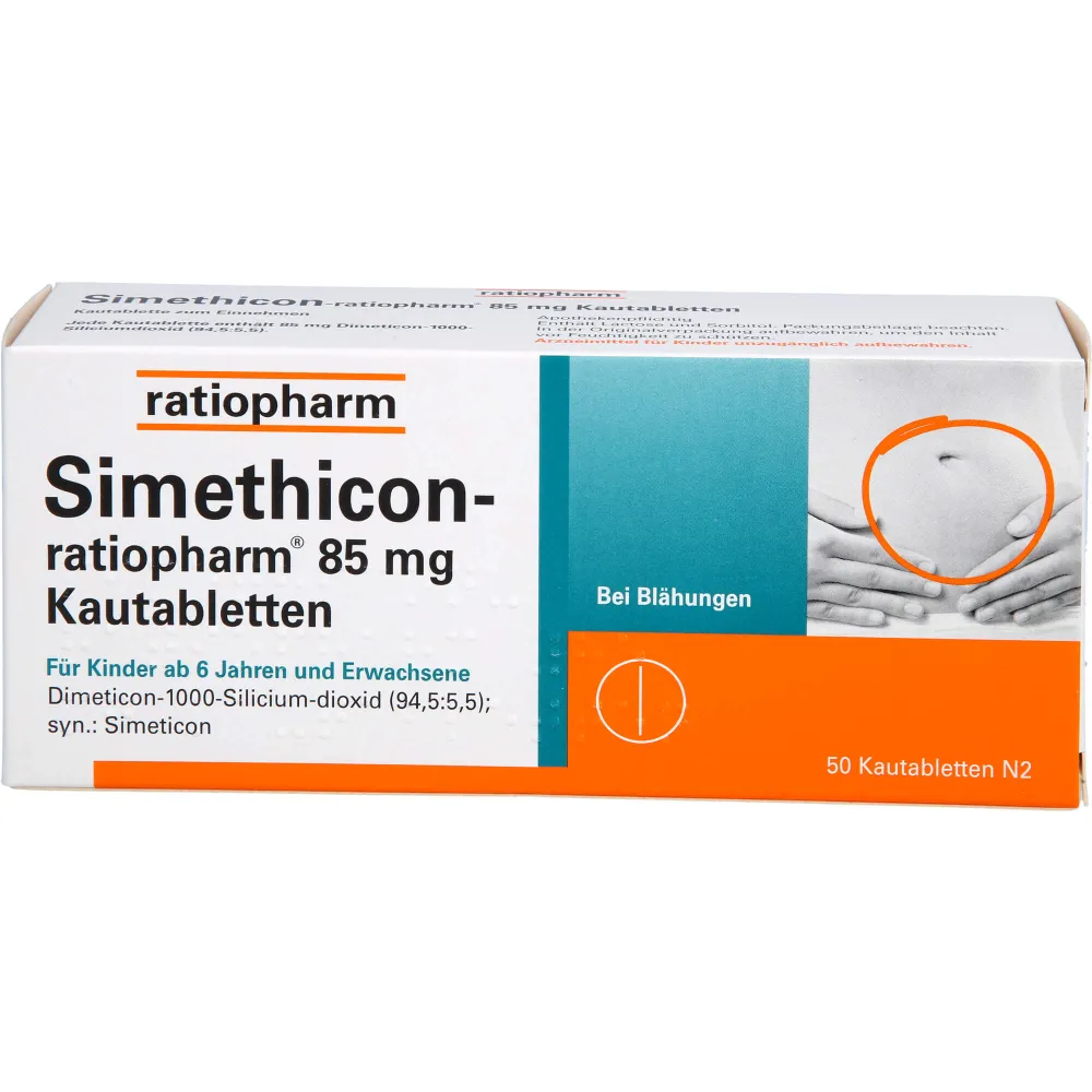 Simethicon-ratiopharm 85 mg Kautabletten 50 St