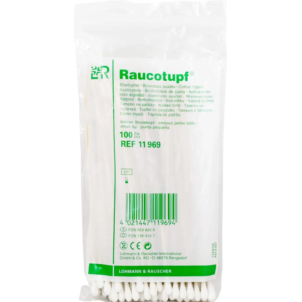Raucotupf Stieltupfer kleiner Wattekopf 100 St