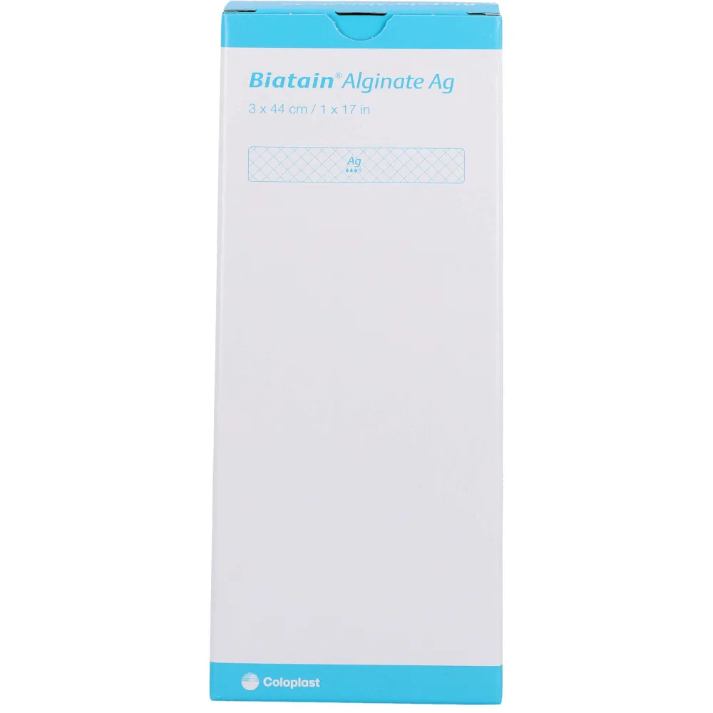 Biatain Alginate Ag Tamponade 3x44 cm mit Silber 10 St
