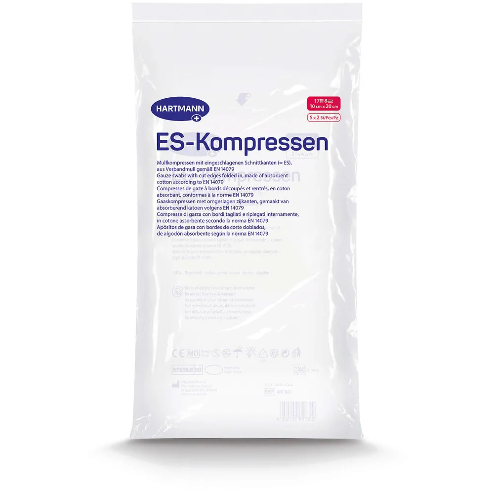 Es-Kompressen steril 10x20 cm 8fach 10 St