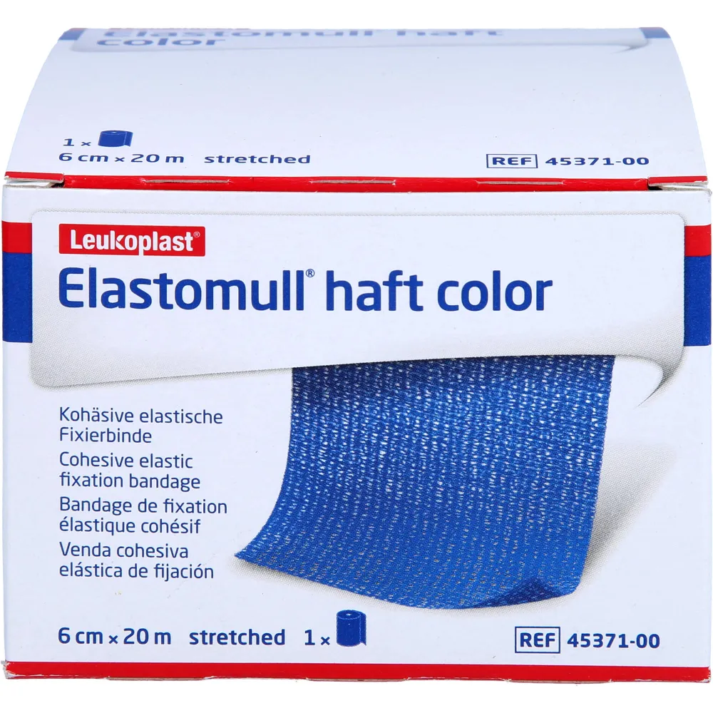 Elastomull haft color 6 cmx20 m Fixierb.blau 1 St