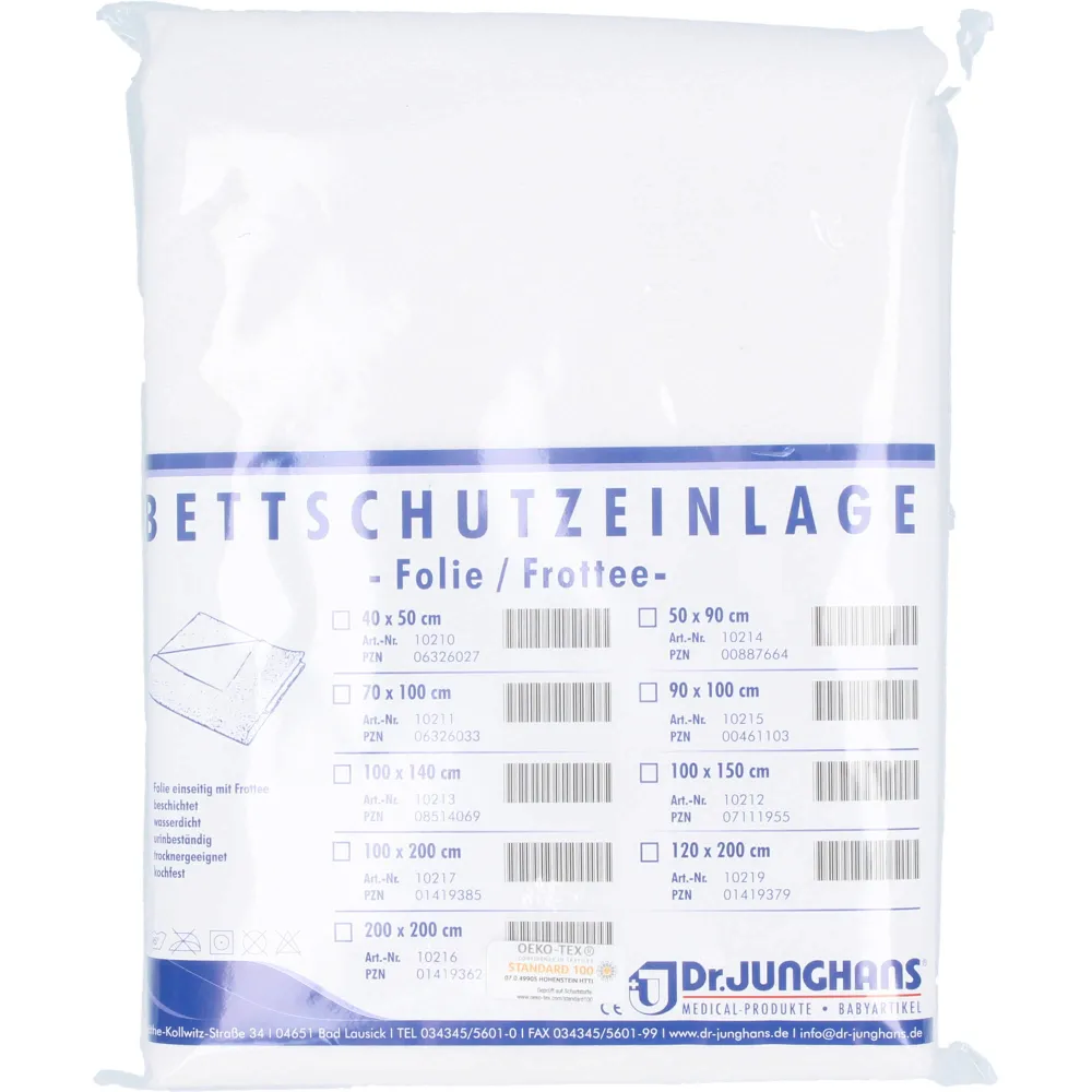 Bettschutzeinlage Folie Frottee 200x200 cm 1 St