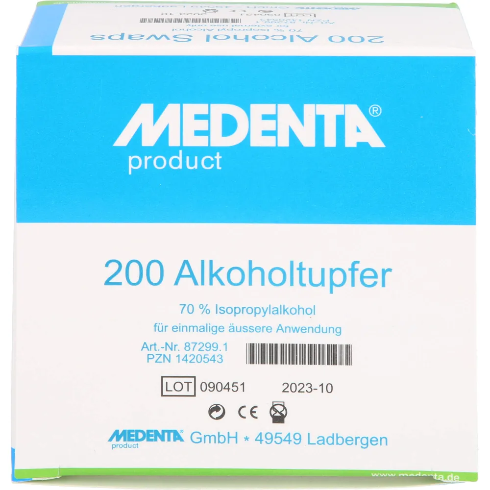 Alkoholtupfer 70% Isopropyl Alkohol 200 St