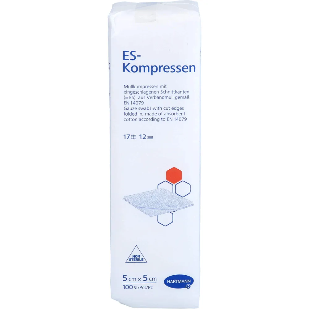 Es-Kompressen unsteril 5x5 cm 12fach 100 St
