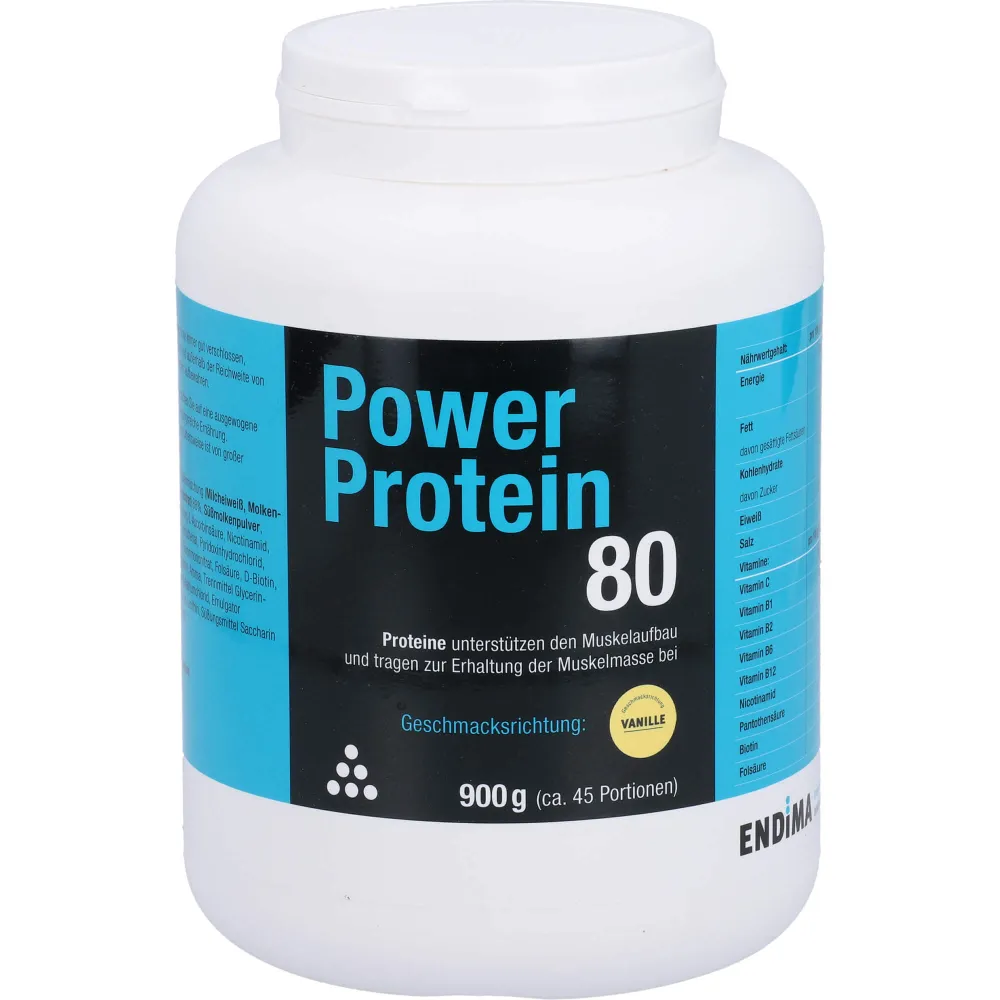 Power Protein 80 Vanille Pulver 900 g