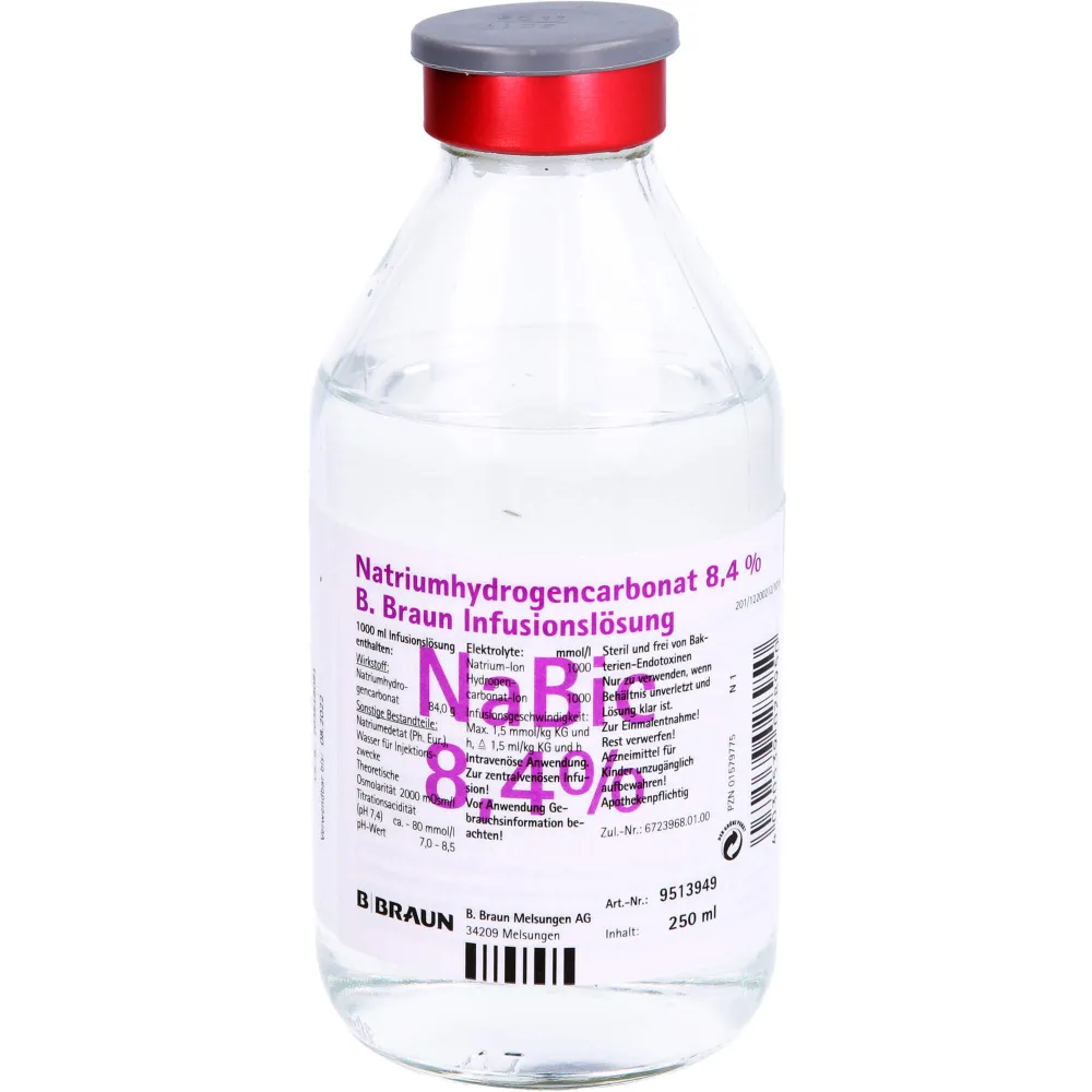 Natriumhydrogencarbonat B.Braun 8,4% Glas 2500 ml