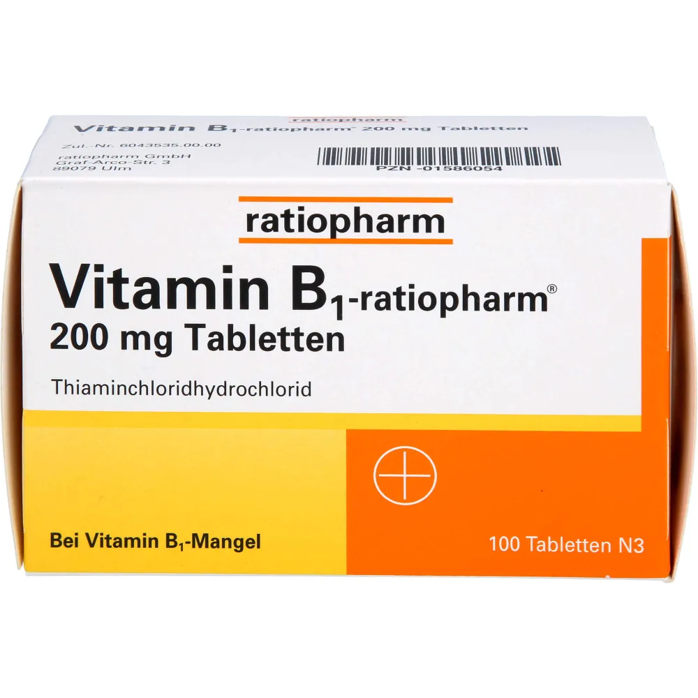 Vitamin B1-Ratiopharm 200 mg Tabletten 100 St