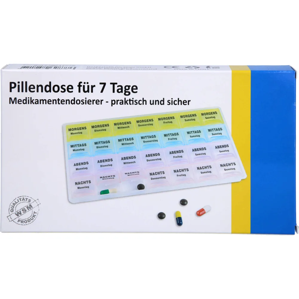 Pillendose 7 Tage+4 Fächer je Tag Kunststoff 1 St