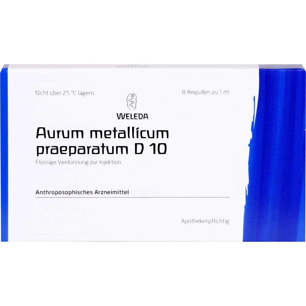 Aurum Metallicum Praeparatum D 10 Ampullen 8 St