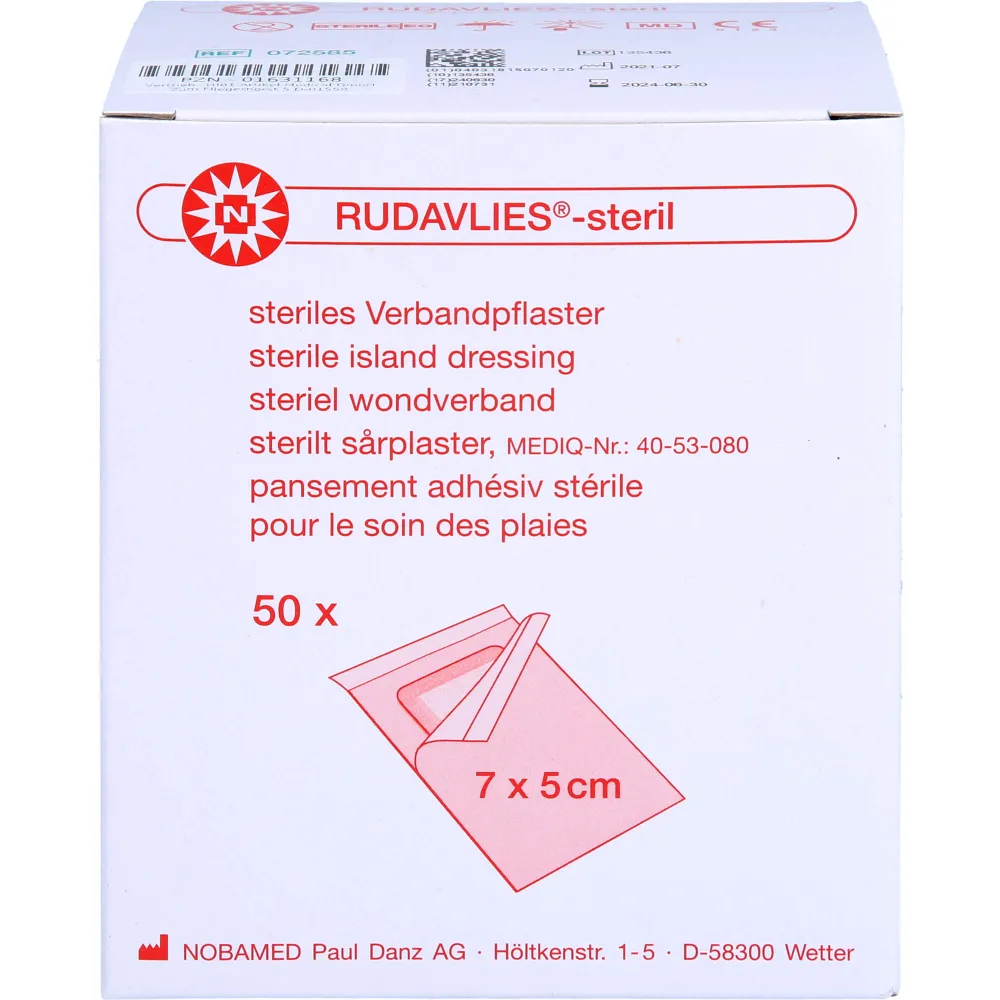 Rudavlies-steril Verbandpflaster5x7 cm 50 St