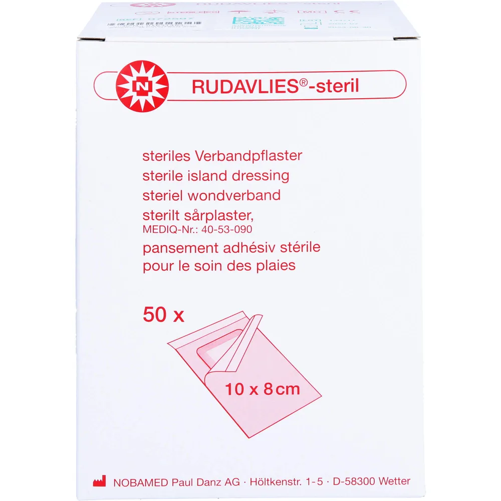 Rudavlies-steril Verbandpflaster8x10 cm 50 St