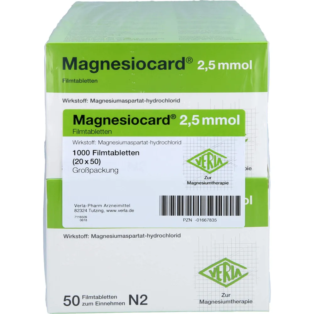 Magnesiocard 2,5 mmol Filmtabletten 1000 St