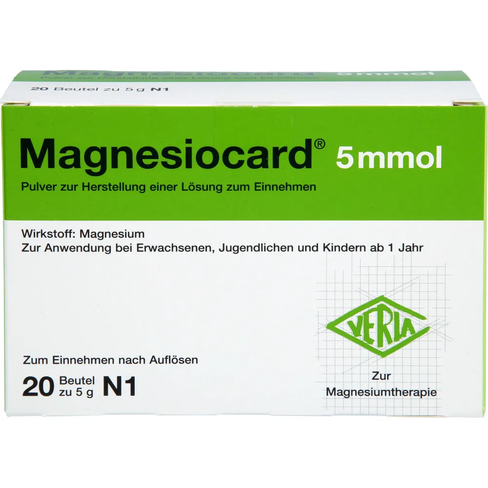Magnesiocard 5 mmol Plv.z.Her.e.Lsg.z.Einnehmen 20 St