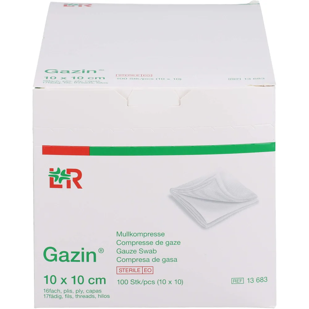 Gazin Mullkomp.10x10 cm steril 16fach 100 St