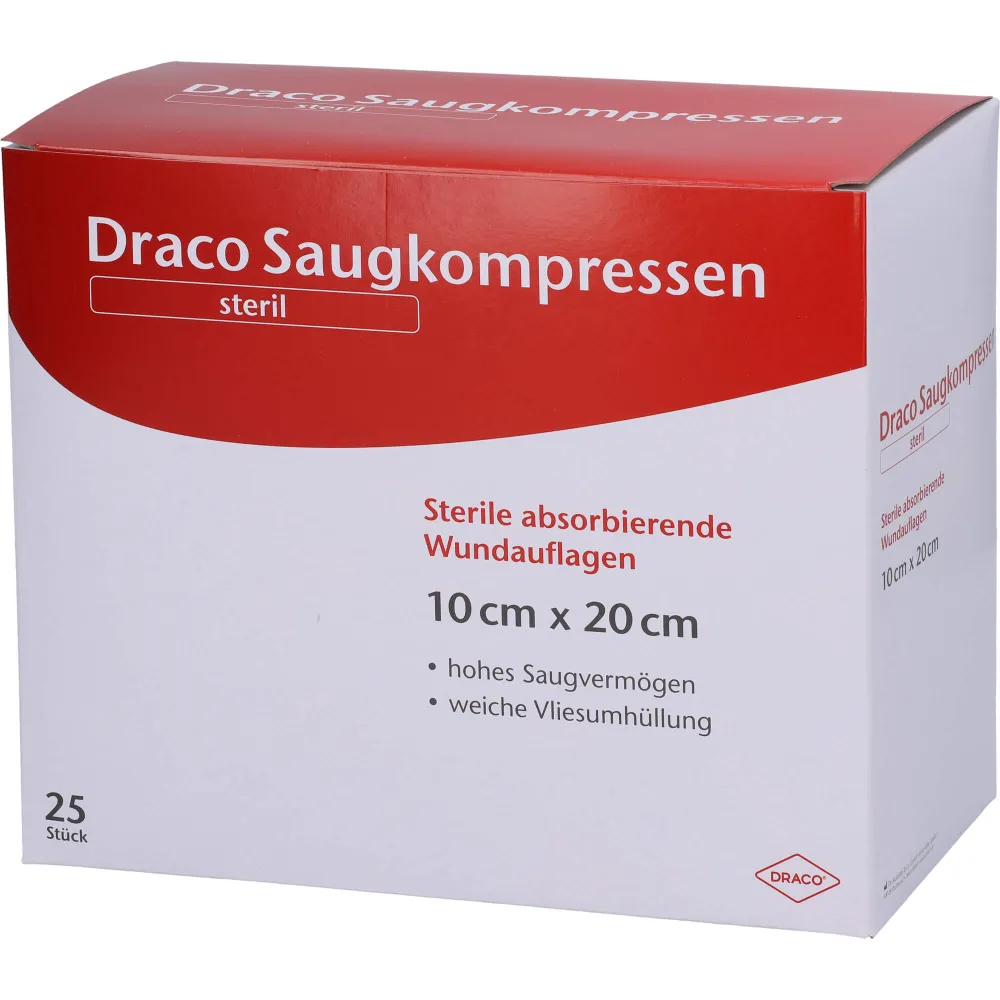 Saugkompressen steril 10x20 cm Draco 25 St