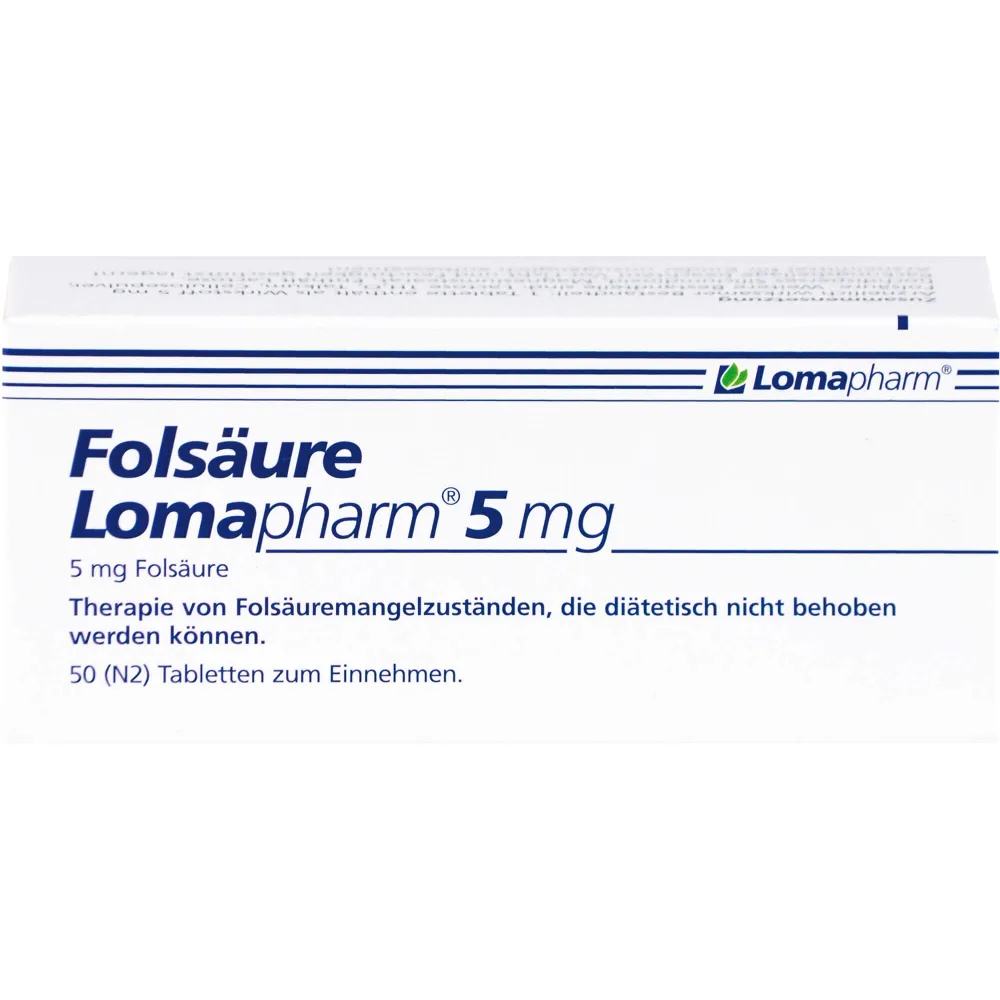 Folsäure Lomapharm 5 mg Tabletten 50 St