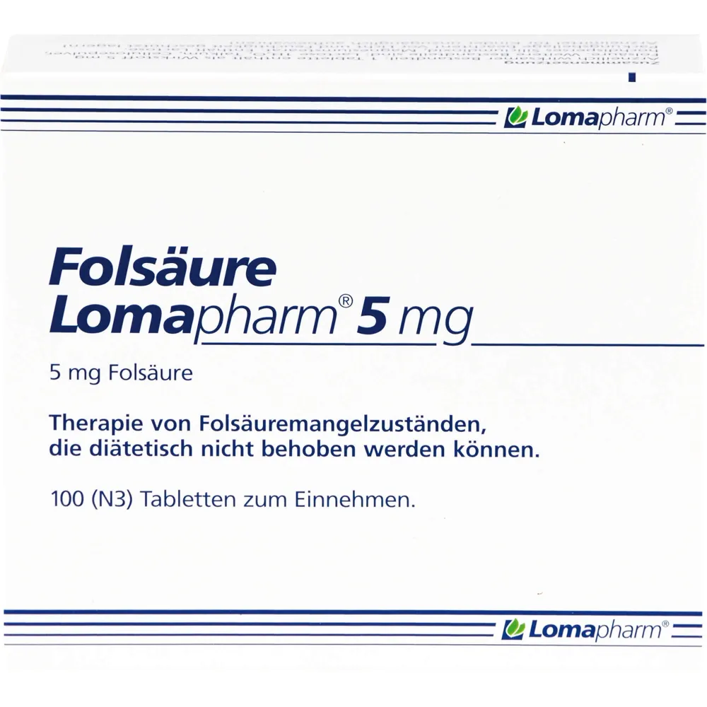Folsäure Lomapharm 5 mg Tabletten 100 St