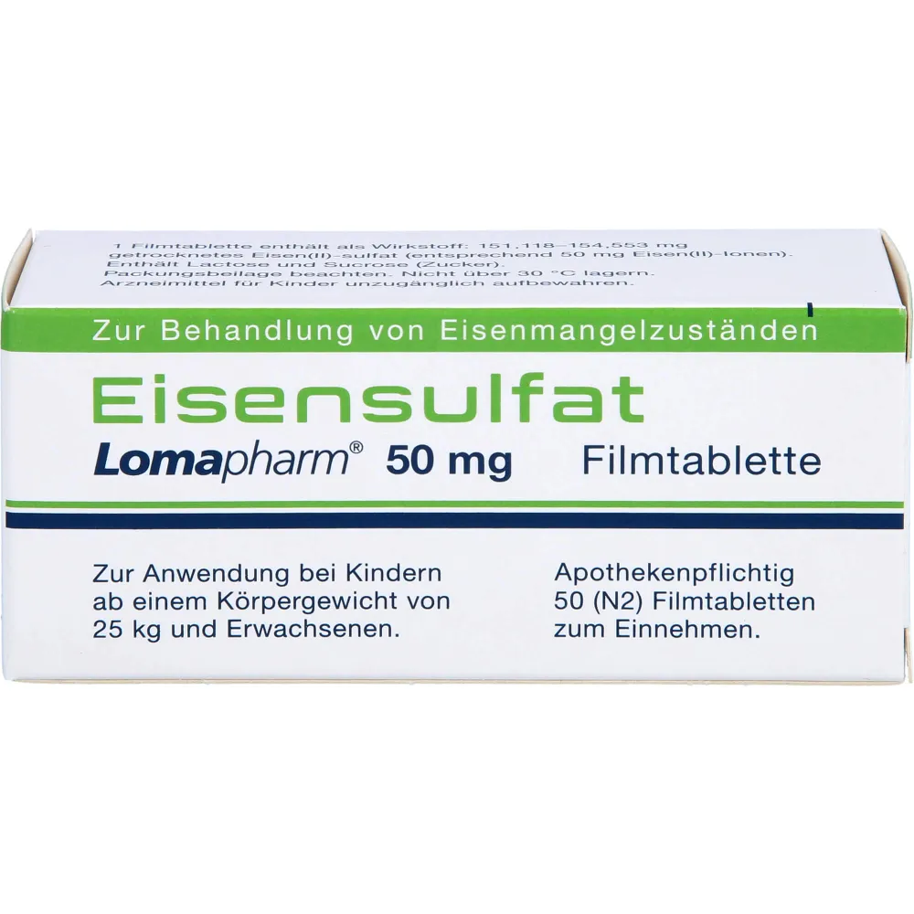 Eisensulfat Lomapharm 50 mg Filmtabletten 50 St