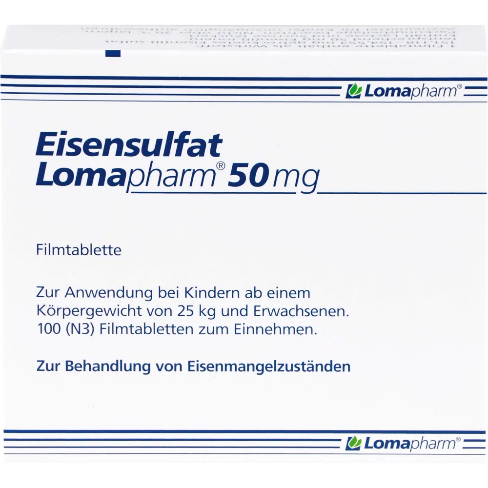 Eisensulfat Lomapharm 50 mg Filmtabletten 100 St