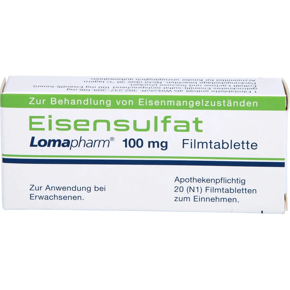 Eisensulfat Lomapharm 100 mg Filmtabletten 20 St