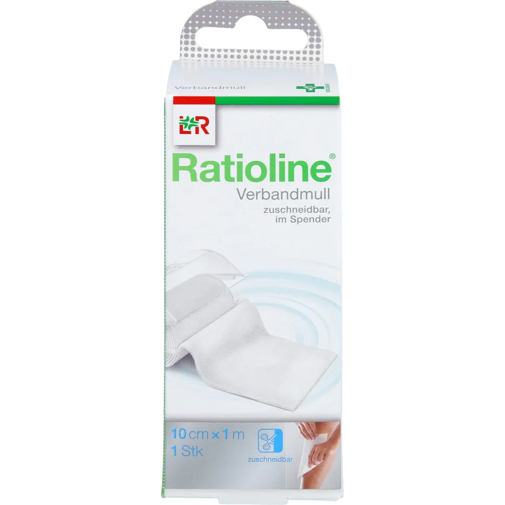 Ratioline acute 10 cmx1 m Verbandmull gerollt 1 St