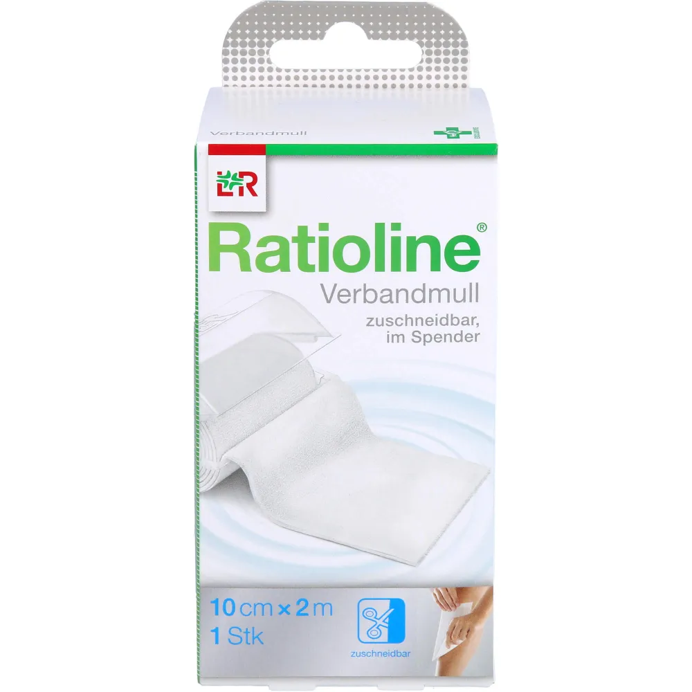 Ratioline acute 10 cmx2 m Verbandmull gerollt 1 St