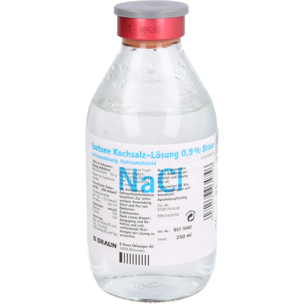 Kochsalzlösung 0,9% Glasfl. 250 ml