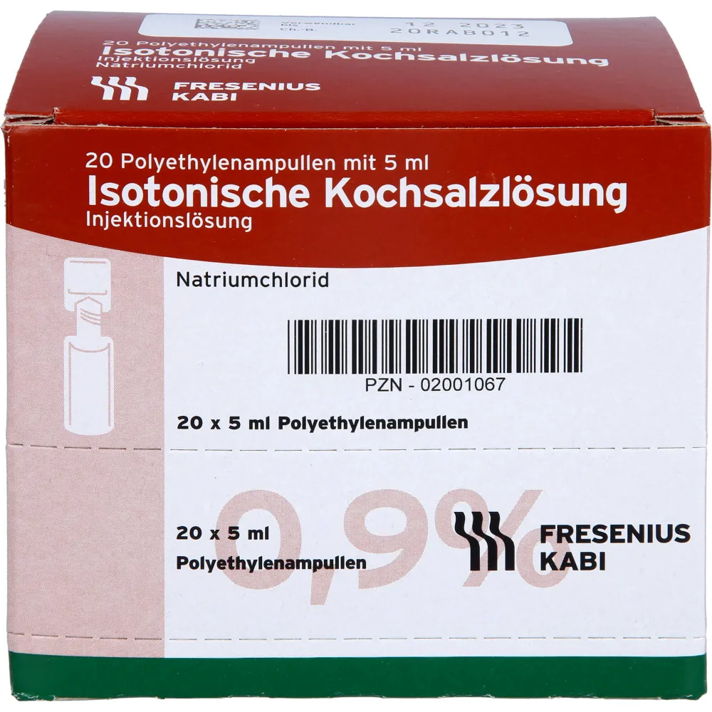 Isotonische Kochsalzlösung 0,9% Plastikampullen 100 ml