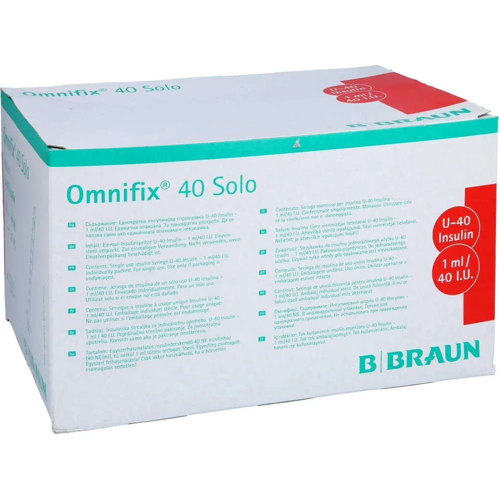 Omnifix Solo Insulinspr.1 ml U40 100 ml