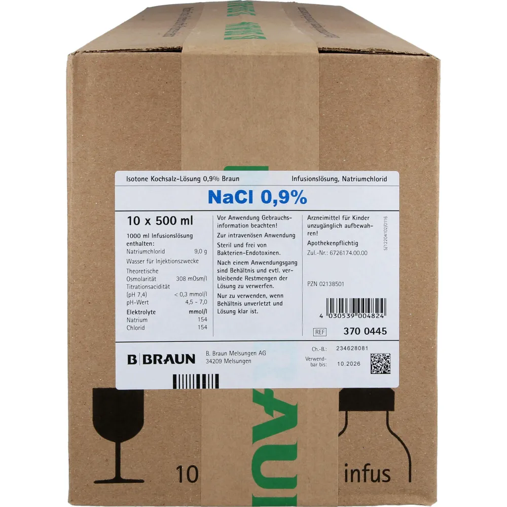 Kochsalzlösung 0,9% Glasfl. 5000 ml