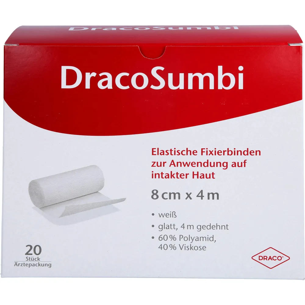 Dracosumbi Fixierbinde 8 cmx4 m weiß 20 St