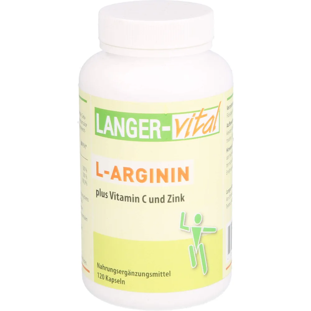 L-Arginin 2894 mg/Tg plus Vitamin C und Zink Kaps. 120 St